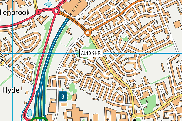AL10 9HR map - OS VectorMap District (Ordnance Survey) AL10 9HR map - OS VectorMap District (Ordnance Survey)
