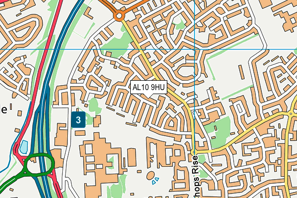 AL10 9HU map - OS VectorMap District (Ordnance Survey) AL10 9HU map - OS VectorMap District (Ordnance Survey)