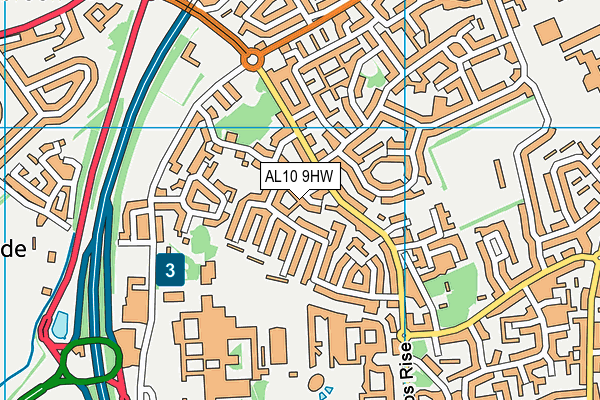 AL10 9HW map - OS VectorMap District (Ordnance Survey) AL10 9HW map - OS VectorMap District (Ordnance Survey)
