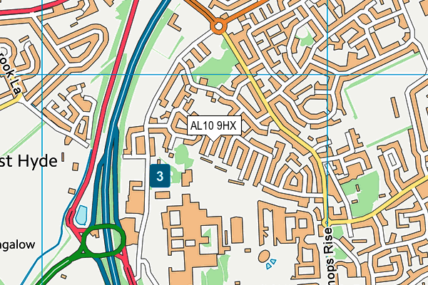 AL10 9HX map - OS VectorMap District (Ordnance Survey) AL10 9HX map - OS VectorMap District (Ordnance Survey)