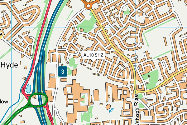 AL10 9HZ map - OS VectorMap District (Ordnance Survey) AL10 9HZ map - OS VectorMap District (Ordnance Survey)