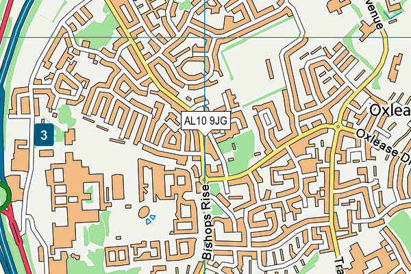 AL10 9JG map - OS VectorMap District (Ordnance Survey) AL10 9JG map - OS VectorMap District (Ordnance Survey)