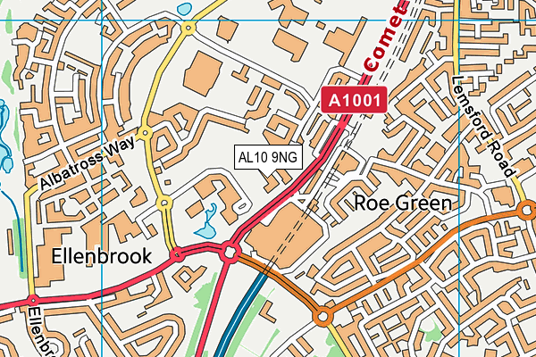 AL10 9NG map - OS VectorMap District (Ordnance Survey) AL10 9NG map - OS VectorMap District (Ordnance Survey)