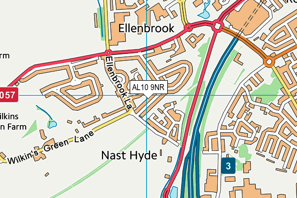 AL10 9NR map - OS VectorMap District (Ordnance Survey) AL10 9NR map - OS VectorMap District (Ordnance Survey)