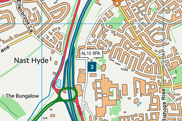 AL10 9PA map - OS VectorMap District (Ordnance Survey) AL10 9PA map - OS VectorMap District (Ordnance Survey)