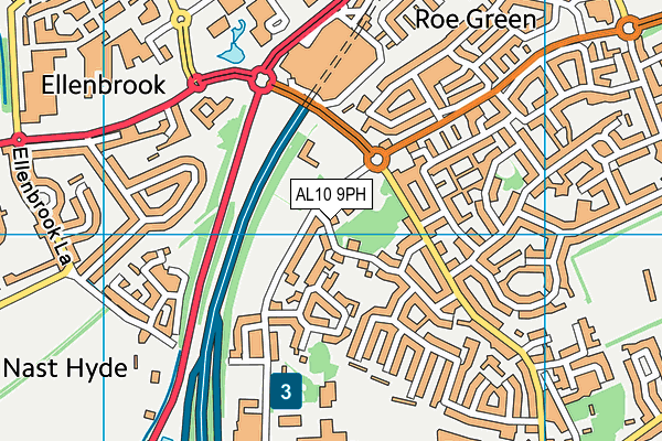 AL10 9PH map - OS VectorMap District (Ordnance Survey) AL10 9PH map - OS VectorMap District (Ordnance Survey)