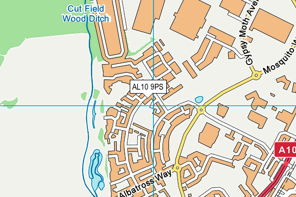 AL10 9PS map - OS VectorMap District (Ordnance Survey) AL10 9PS map - OS VectorMap District (Ordnance Survey)