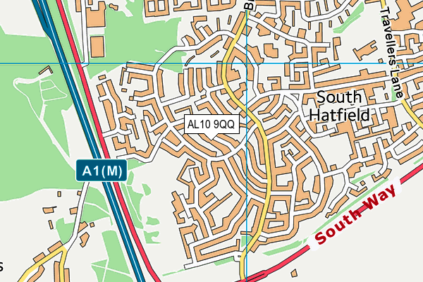 AL10 9QQ map - OS VectorMap District (Ordnance Survey) AL10 9QQ map - OS VectorMap District (Ordnance Survey)