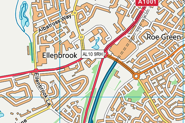 AL10 9RH map - OS VectorMap District (Ordnance Survey) AL10 9RH map - OS VectorMap District (Ordnance Survey)