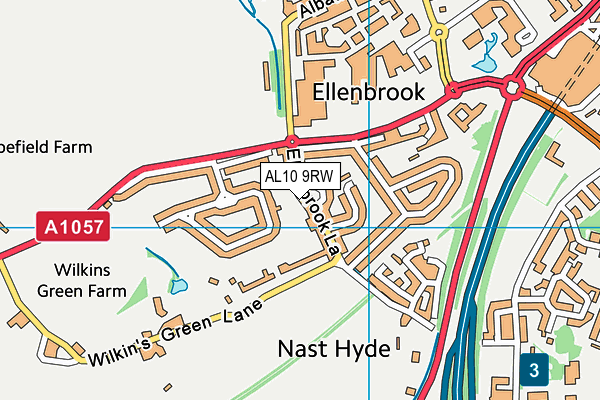 AL10 9RW map - OS VectorMap District (Ordnance Survey) AL10 9RW map - OS VectorMap District (Ordnance Survey)