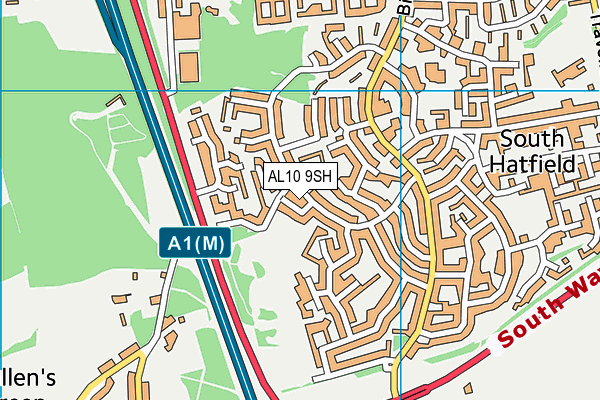 AL10 9SH map - OS VectorMap District (Ordnance Survey) AL10 9SH map - OS VectorMap District (Ordnance Survey)