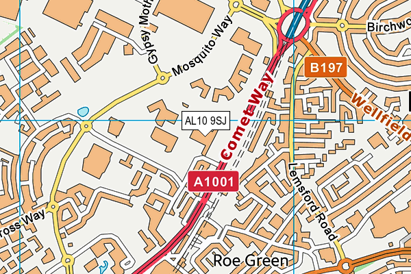 AL10 9SJ map - OS VectorMap District (Ordnance Survey) AL10 9SJ map - OS VectorMap District (Ordnance Survey)
