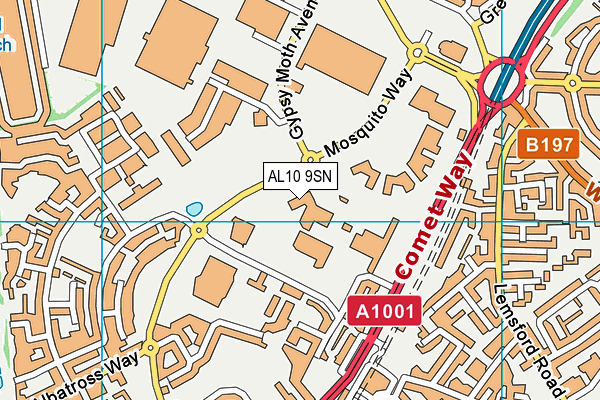 AL10 9SN map - OS VectorMap District (Ordnance Survey) AL10 9SN map - OS VectorMap District (Ordnance Survey)
