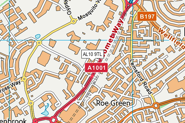 AL10 9TL map - OS VectorMap District (Ordnance Survey) AL10 9TL map - OS VectorMap District (Ordnance Survey)