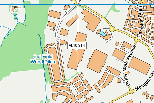 AL10 9TR map - OS VectorMap District (Ordnance Survey) AL10 9TR map - OS VectorMap District (Ordnance Survey)
