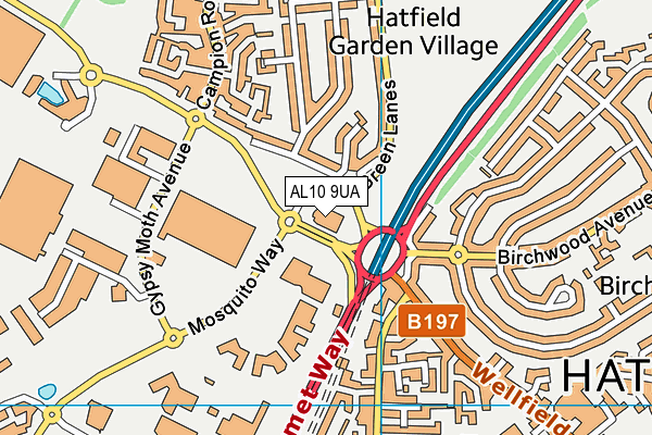 AL10 9UA map - OS VectorMap District (Ordnance Survey) AL10 9UA map - OS VectorMap District (Ordnance Survey)