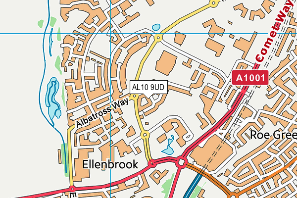 AL10 9UD map - OS VectorMap District (Ordnance Survey) AL10 9UD map - OS VectorMap District (Ordnance Survey)