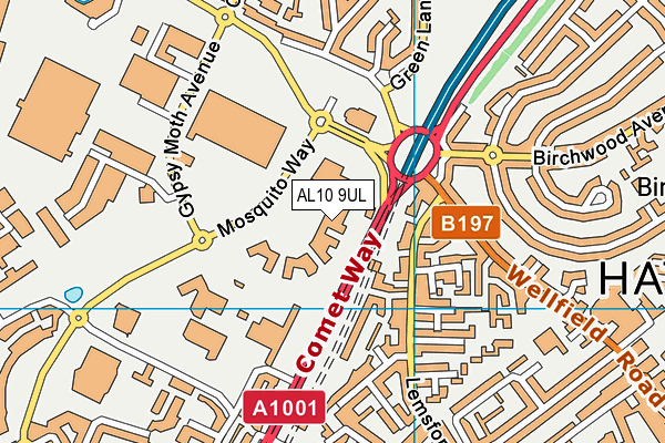 AL10 9UL map - OS VectorMap District (Ordnance Survey) AL10 9UL map - OS VectorMap District (Ordnance Survey)