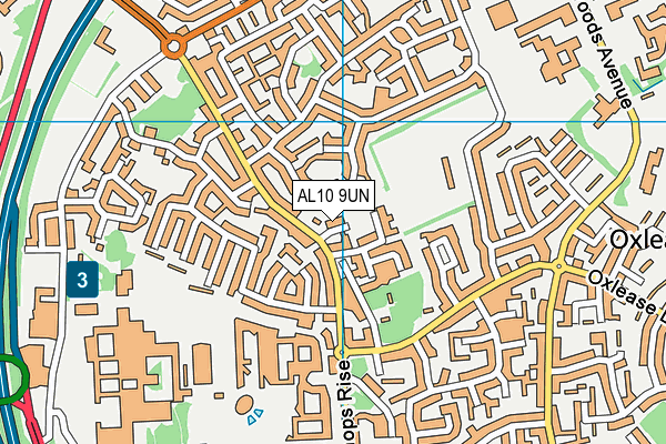 AL10 9UN map - OS VectorMap District (Ordnance Survey) AL10 9UN map - OS VectorMap District (Ordnance Survey)