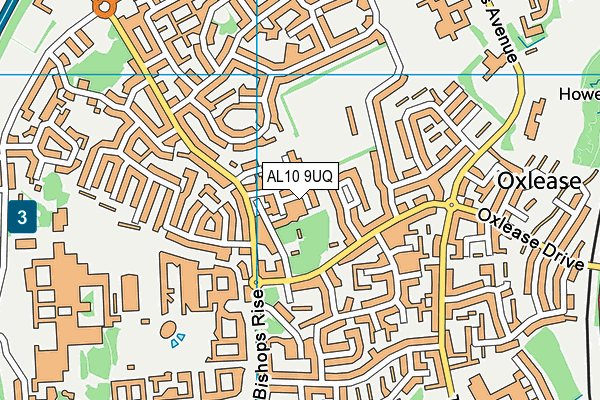 AL10 9UQ map - OS VectorMap District (Ordnance Survey) AL10 9UQ map - OS VectorMap District (Ordnance Survey)