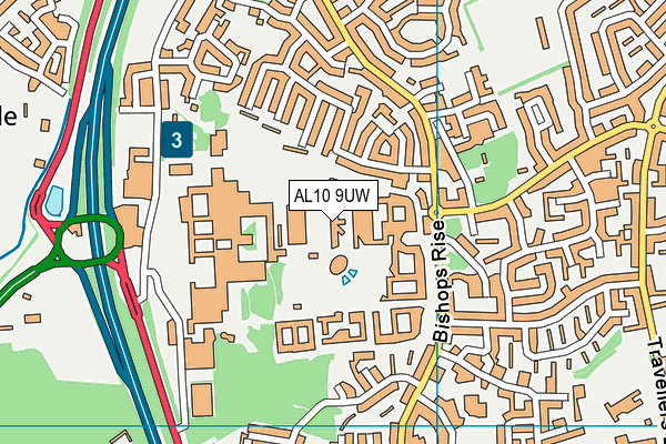 AL10 9UW map - OS VectorMap District (Ordnance Survey) AL10 9UW map - OS VectorMap District (Ordnance Survey)