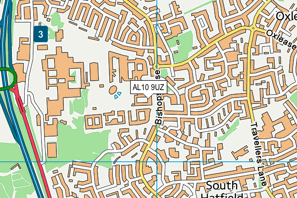 AL10 9UZ map - OS VectorMap District (Ordnance Survey) AL10 9UZ map - OS VectorMap District (Ordnance Survey)