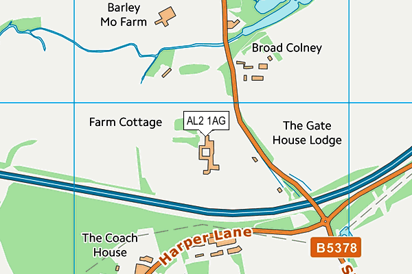 AL2 1AG map - OS VectorMap District (Ordnance Survey) AL2 1AG map - OS VectorMap District (Ordnance Survey)