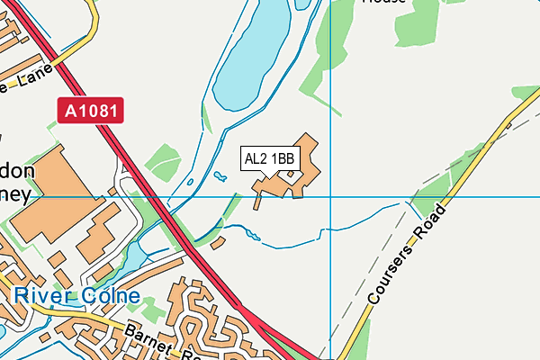 AL2 1BB map - OS VectorMap District (Ordnance Survey) AL2 1BB map - OS VectorMap District (Ordnance Survey)