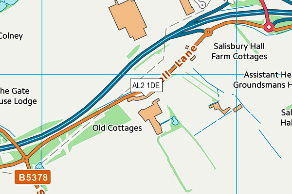 AL2 1DE map - OS VectorMap District (Ordnance Survey) AL2 1DE map - OS VectorMap District (Ordnance Survey)
