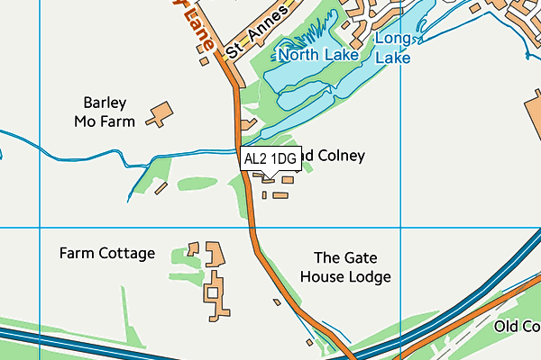 AL2 1DG map - OS VectorMap District (Ordnance Survey) AL2 1DG map - OS VectorMap District (Ordnance Survey)