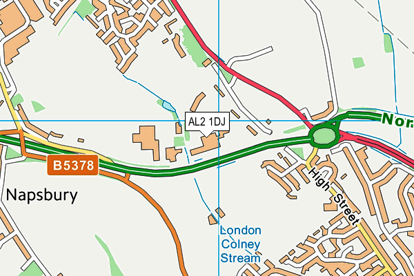 AL2 1DJ map - OS VectorMap District (Ordnance Survey) AL2 1DJ map - OS VectorMap District (Ordnance Survey)