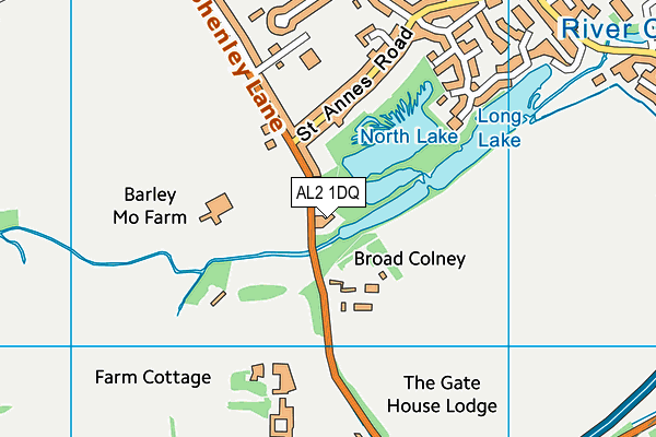 AL2 1DQ map - OS VectorMap District (Ordnance Survey) AL2 1DQ map - OS VectorMap District (Ordnance Survey)