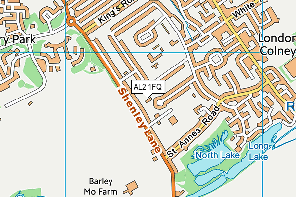 AL2 1FQ map - OS VectorMap District (Ordnance Survey) AL2 1FQ map - OS VectorMap District (Ordnance Survey)