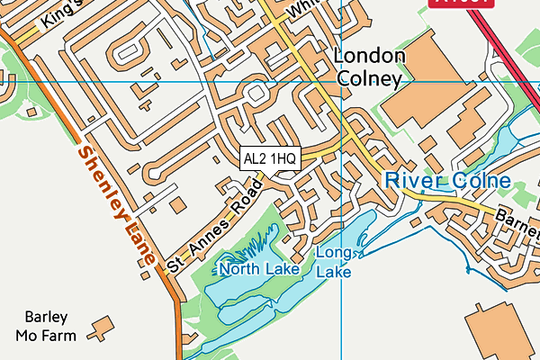 AL2 1HQ map - OS VectorMap District (Ordnance Survey) AL2 1HQ map - OS VectorMap District (Ordnance Survey)