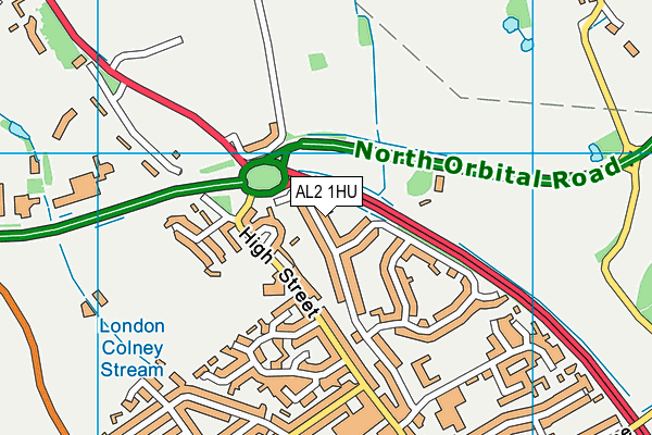 AL2 1HU map - OS VectorMap District (Ordnance Survey) AL2 1HU map - OS VectorMap District (Ordnance Survey)