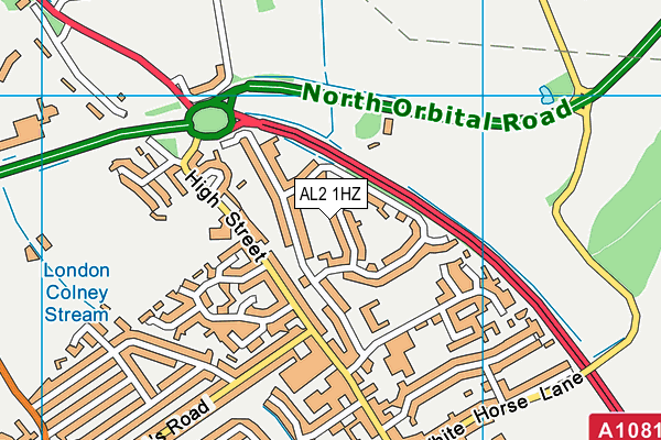 AL2 1HZ map - OS VectorMap District (Ordnance Survey) AL2 1HZ map - OS VectorMap District (Ordnance Survey)