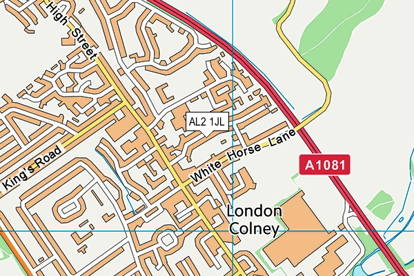 AL2 1JL map - OS VectorMap District (Ordnance Survey) AL2 1JL map - OS VectorMap District (Ordnance Survey)