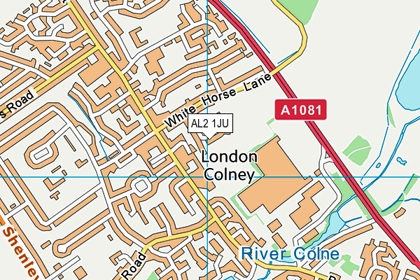 AL2 1JU map - OS VectorMap District (Ordnance Survey) AL2 1JU map - OS VectorMap District (Ordnance Survey)