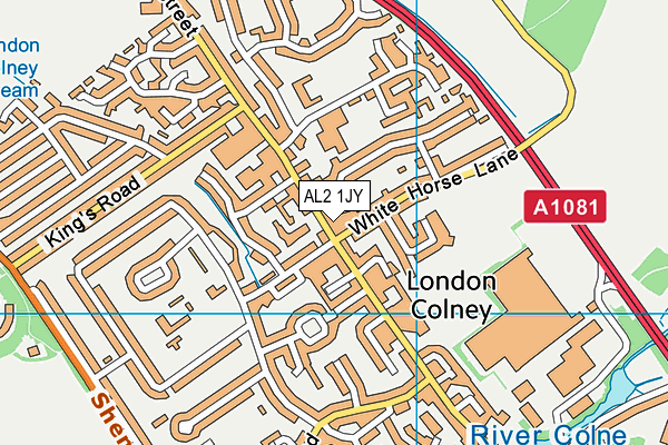AL2 1JY map - OS VectorMap District (Ordnance Survey) AL2 1JY map - OS VectorMap District (Ordnance Survey)
