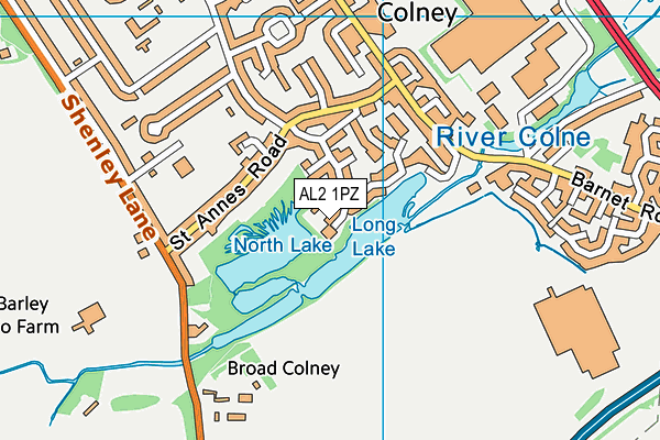 AL2 1PZ map - OS VectorMap District (Ordnance Survey) AL2 1PZ map - OS VectorMap District (Ordnance Survey)