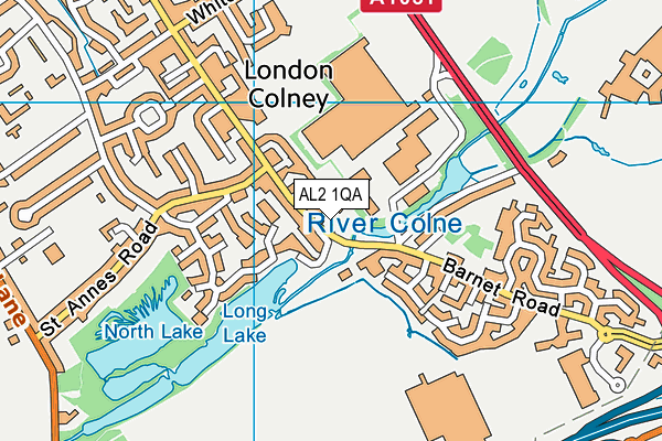 AL2 1QA map - OS VectorMap District (Ordnance Survey) AL2 1QA map - OS VectorMap District (Ordnance Survey)