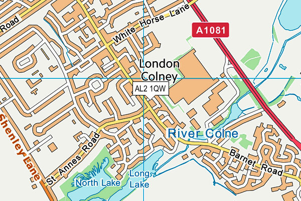 AL2 1QW map - OS VectorMap District (Ordnance Survey) AL2 1QW map - OS VectorMap District (Ordnance Survey)