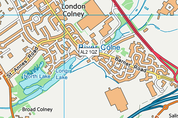 AL2 1QZ map - OS VectorMap District (Ordnance Survey) AL2 1QZ map - OS VectorMap District (Ordnance Survey)