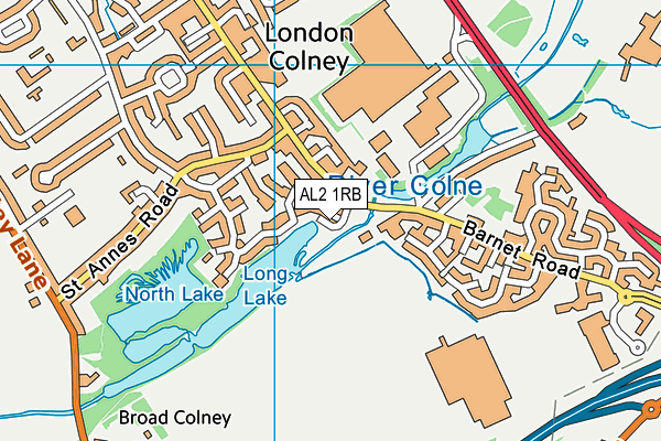 AL2 1RB map - OS VectorMap District (Ordnance Survey) AL2 1RB map - OS VectorMap District (Ordnance Survey)