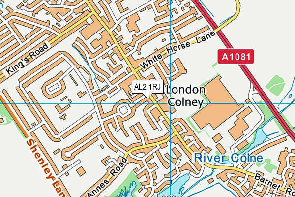 AL2 1RJ map - OS VectorMap District (Ordnance Survey) AL2 1RJ map - OS VectorMap District (Ordnance Survey)
