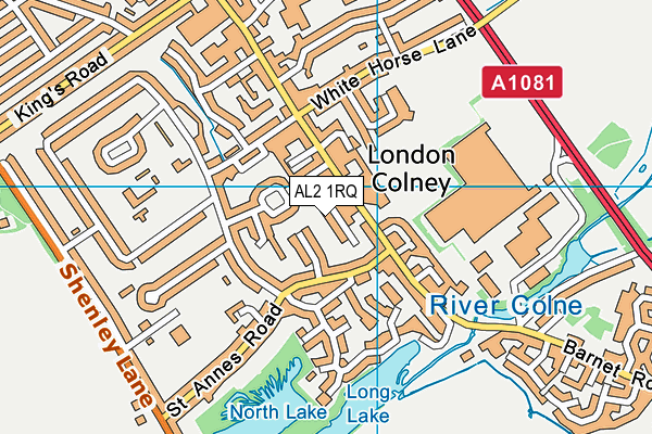 AL2 1RQ map - OS VectorMap District (Ordnance Survey) AL2 1RQ map - OS VectorMap District (Ordnance Survey)