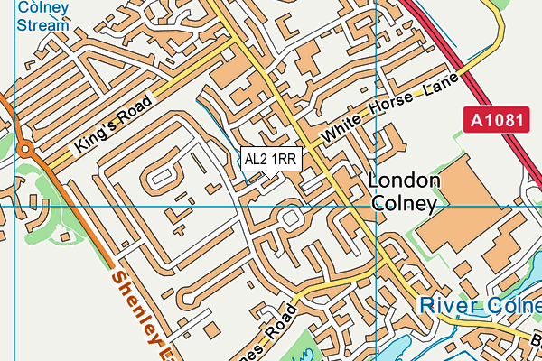 AL2 1RR map - OS VectorMap District (Ordnance Survey) AL2 1RR map - OS VectorMap District (Ordnance Survey)