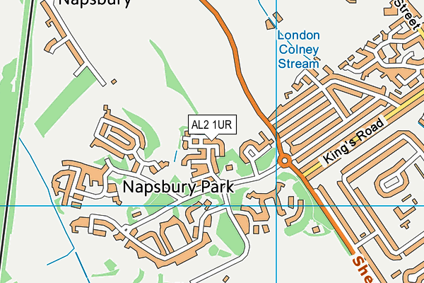 AL2 1UR map - OS VectorMap District (Ordnance Survey) AL2 1UR map - OS VectorMap District (Ordnance Survey)