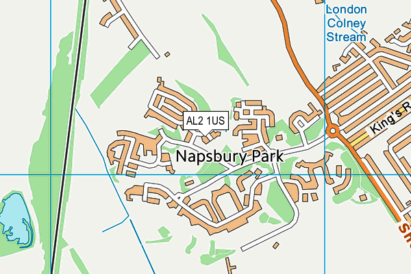 AL2 1US map - OS VectorMap District (Ordnance Survey) AL2 1US map - OS VectorMap District (Ordnance Survey)