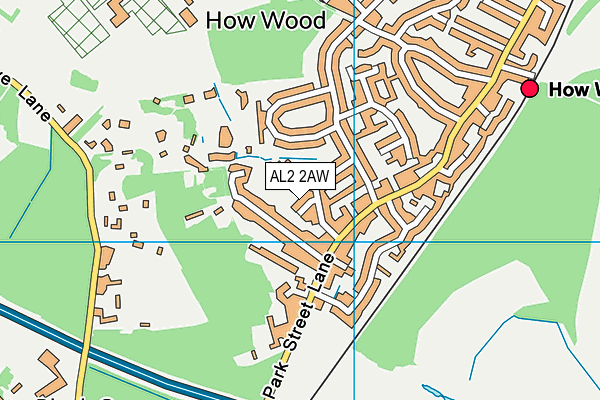 AL2 2AW map - OS VectorMap District (Ordnance Survey) AL2 2AW map - OS VectorMap District (Ordnance Survey)